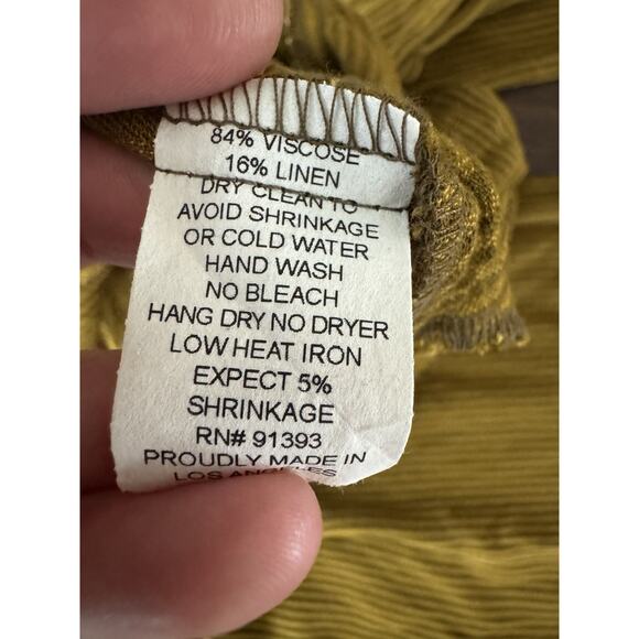 Lisa Bayne Pants Striped Parker 25” Wide Leg Usa Made Artful Home S - Picture 9 of 10